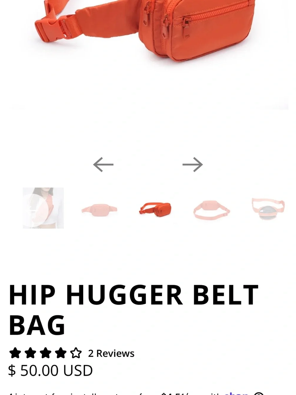 Sol and Selene Pink Crossbody Belt Bag